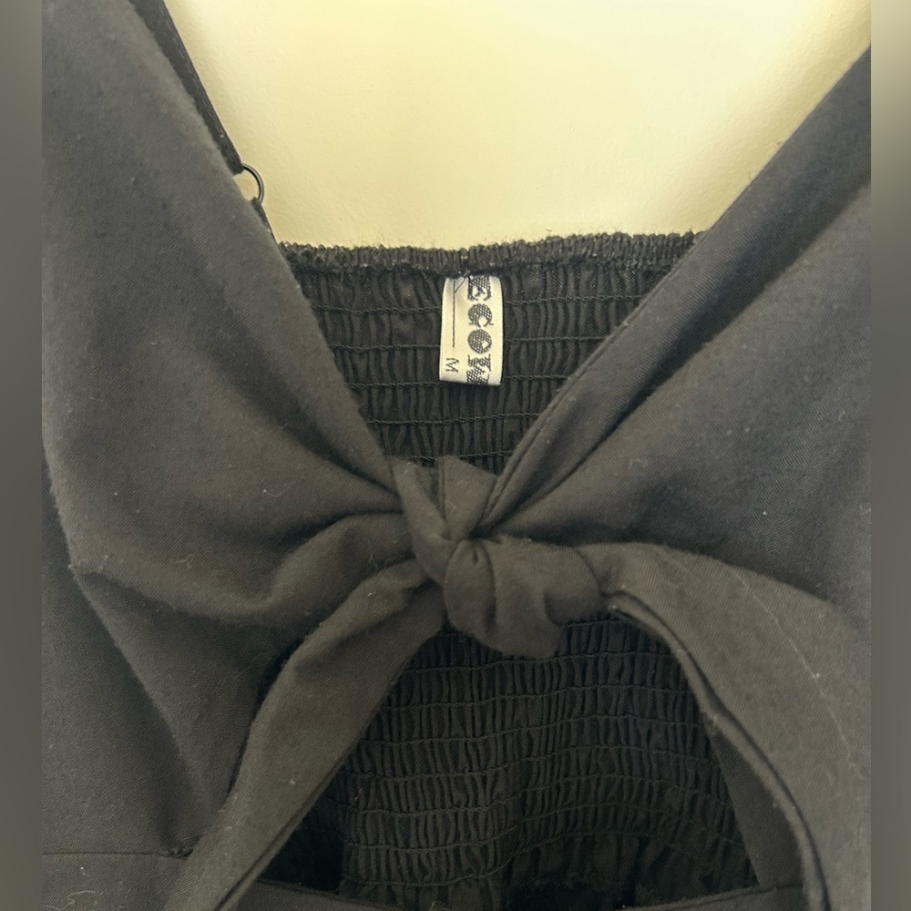 Black Spaghetti Strap Midi Dress NWOT - Picture 4 of 9
